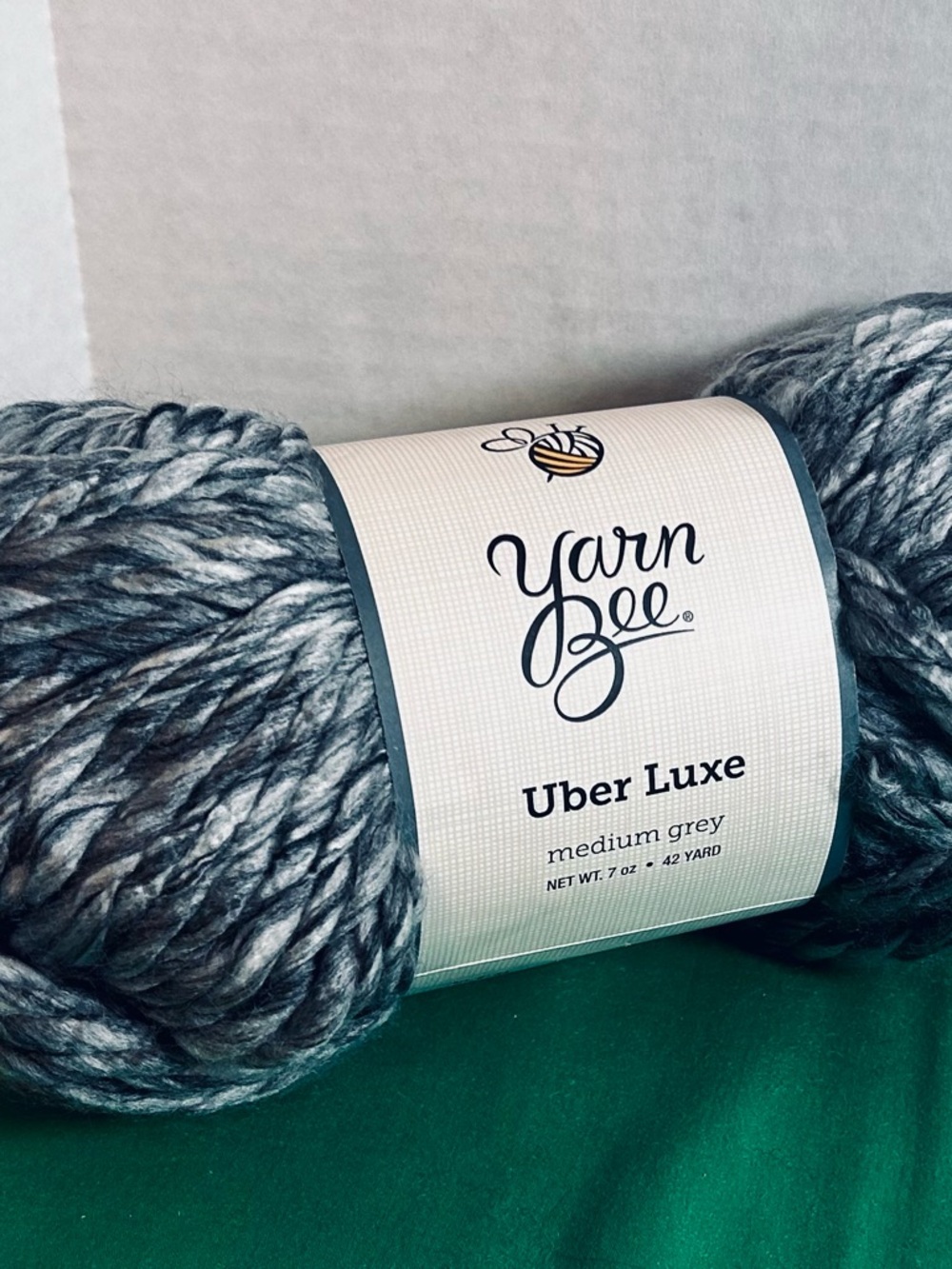 Yarn Bee Uber Luxe Medium Grey Bulky Yarn